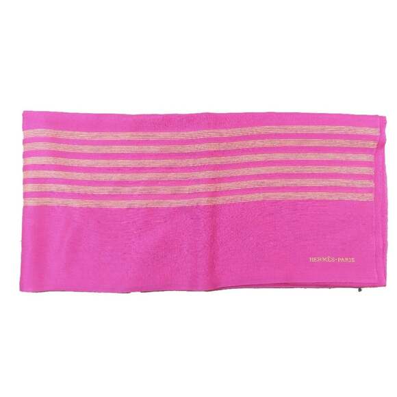 HERMES Pink Silk Scarf - Picture 3 of 7